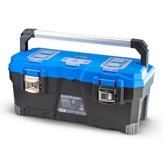 BORMANN Pro BTB3318 - BORMANN Pro BTB3318 Εργαλειοθήκη Χειρός Πλαστική "Lion", Λαβή Αλουμινίου,Μεταλλικό Κούμπωμα (054337)