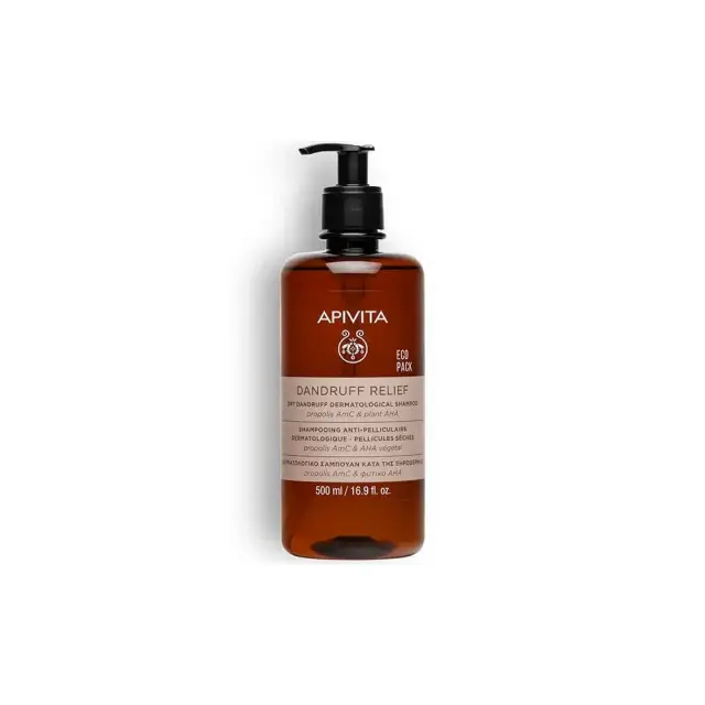 Apivita Dandruff Relief Δερματολογικό Σαμπουάν κατά της Ξηροδερμίας με Propolis AmC & Φυτικό AHA 500ml