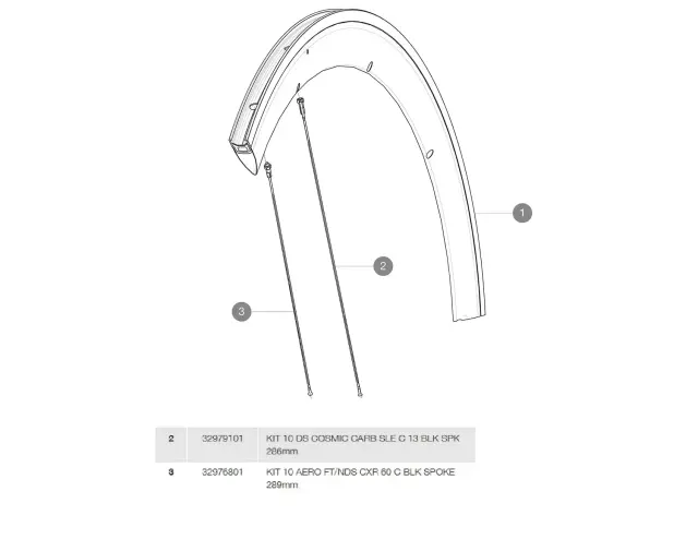 ΑΚΤΙΝΕΣ MAVIC COSMIC CARBON SLS CLINCHER 287mm DRIVE SIDE