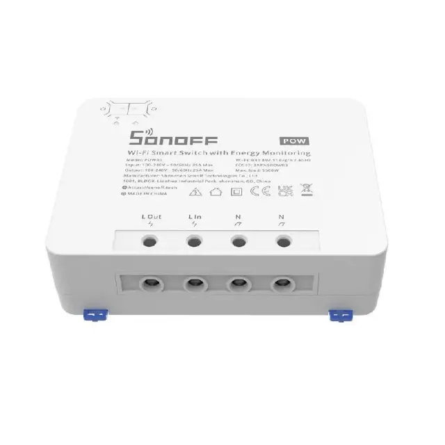 Sonoff Ενδιάμεσος Διακόπτης POWR3 High Power Smart Switch Wi-Fi σε Λευκό Χρώμα (6920075776768) 3