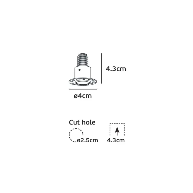 Abel 04440/B/WW Χωνευτό φωτιστικό οροφής led trimless 1W 2700K μαύρο 2