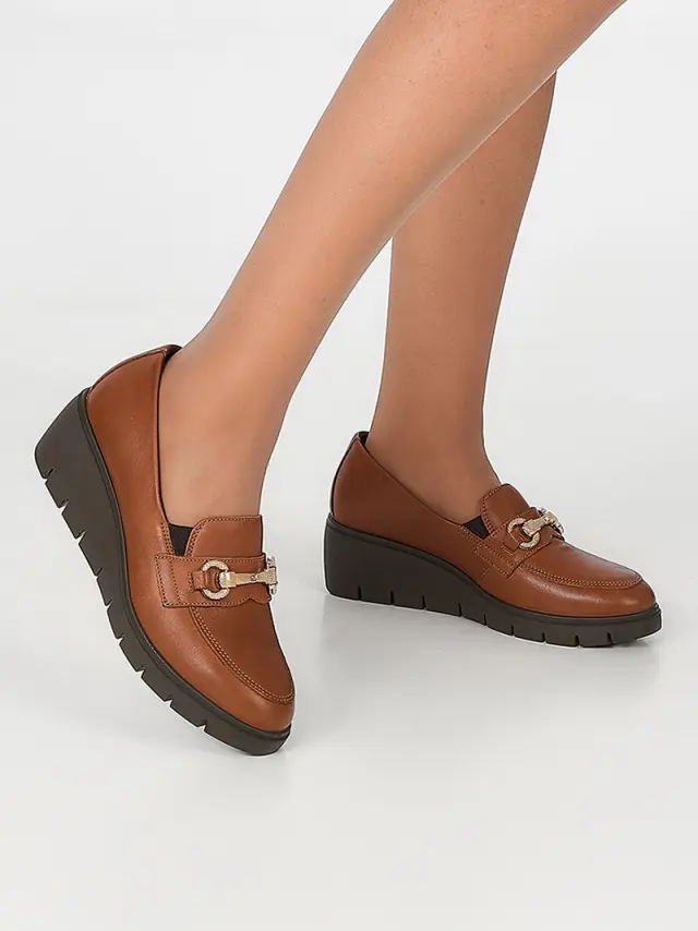 Imac Μοκασίνια-Loafers Γυναικείο δέρμα Καφέ IMA/655240 VITELLO/COGNAC 2