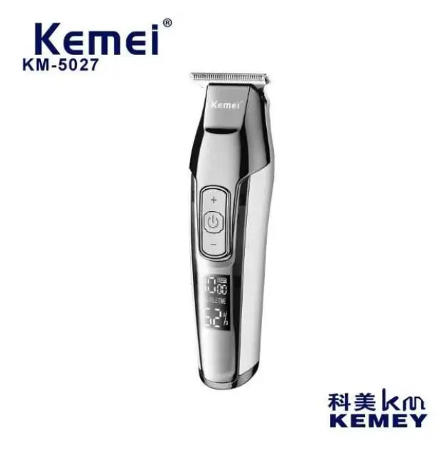 Kemei Επαναφορτιζόμενη Κουρευτική Μηχανή Ασημί KM-5027 2
