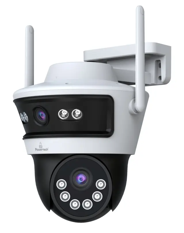 POWERTECH smart κάμερα PT-1340, 3MP, dual lens, WiFi, PTZ, SD, IP65 2