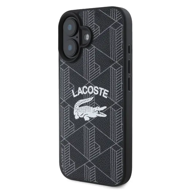 Lacoste Blend Monogram MagSafe Case for iPhone 16 Black 3