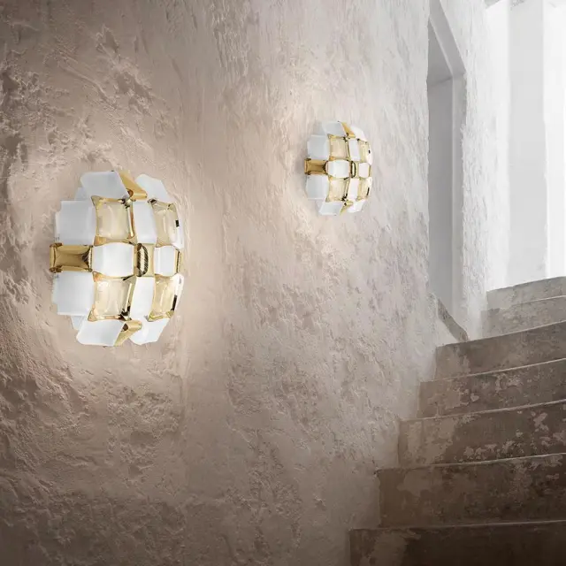 Mida Gold Απλίκα Τοίχου Design LED Άσπρο Άσπρο/Χρυσό Χρυσό 2