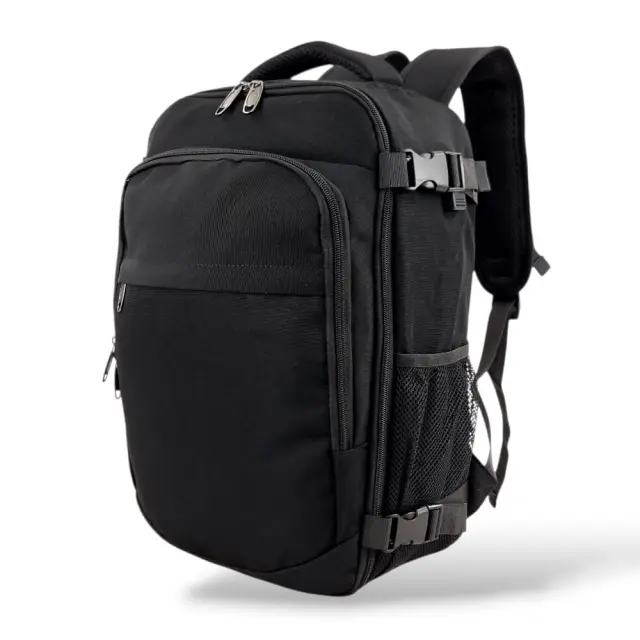 Σακίδιο Πλάτης Ταξιδίου 40x20x25 με USB & Θήκη Laptop – PlayfulBags RP7620 Μαύρο (Προσωπικό Αντικείμενο Αεροπορικών)