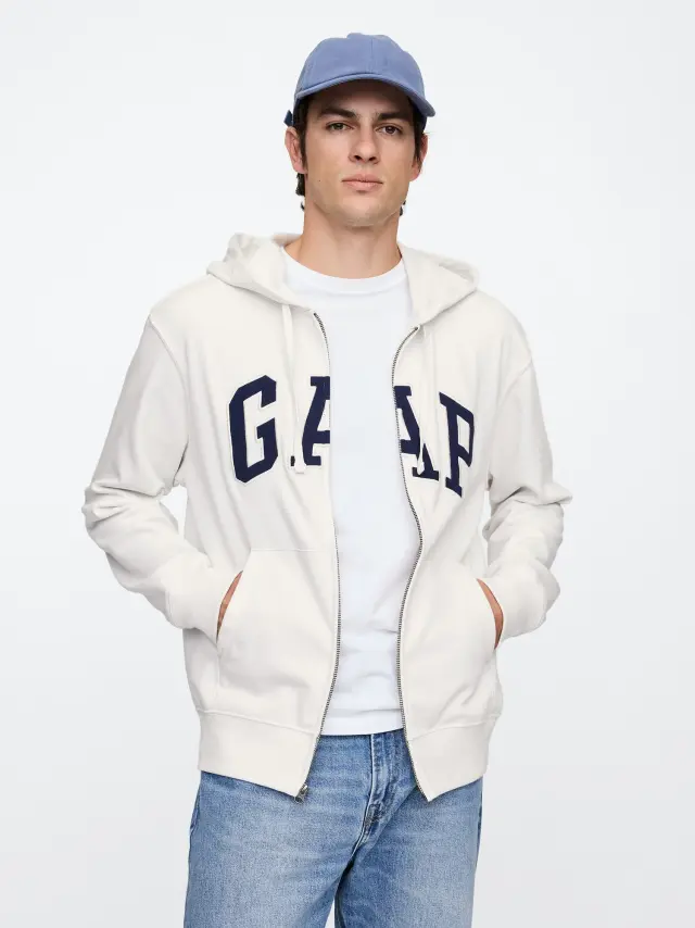 Ανδρικό Gap Φούτερ με Κουκούλα και Φερμουάρ με Logo carls stone - XL