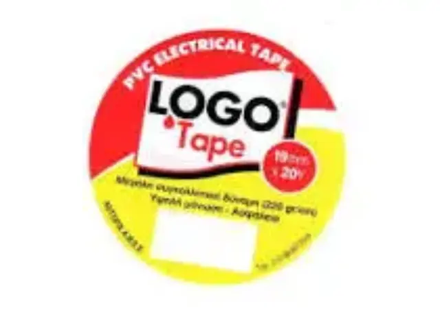 Μονωτική ταινία 19mm x 20m LOGO Διχρωμη κιτρινη λευκη