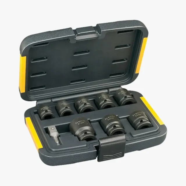 Dewalt DT7507 Καρυδάκια Αέρος Εξάγωνα με Καρέ Υποδοχής 1/4", HEX, 1/2" Σετ 9τμχ