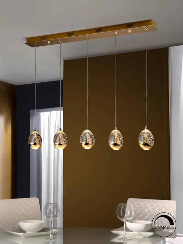 ROCIO 5 GOLD φωτιστικό κρεμαστό ράγα Χρυσό