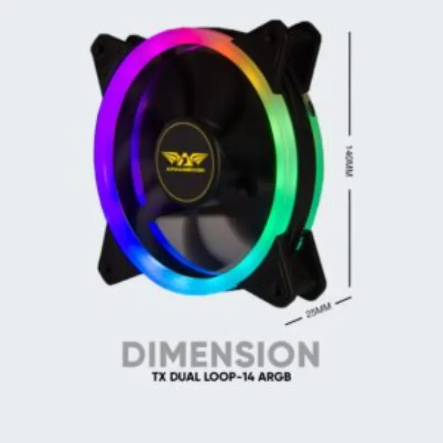 ARMAGGEDDON DUAL LOOP 14CM ARGB COOLING FAN 2
