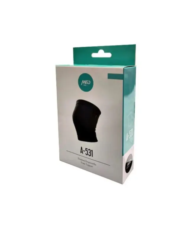 Med Vine A-531 Elastic Knee Support Ελαστική Επιγονατίδα Μαύρη, 1 τεμάχιο - Small