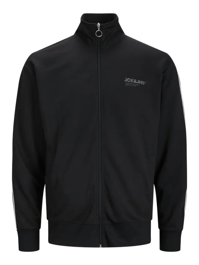 JJPANEL SWEAT ZIP HIGH NECK black