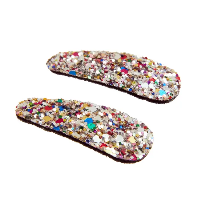 Κλιπ μαλλιών με glitter 2