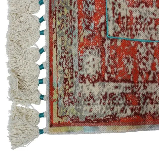Χαλί Πορτοκαλί Βαμβακερό 120x180cm 3