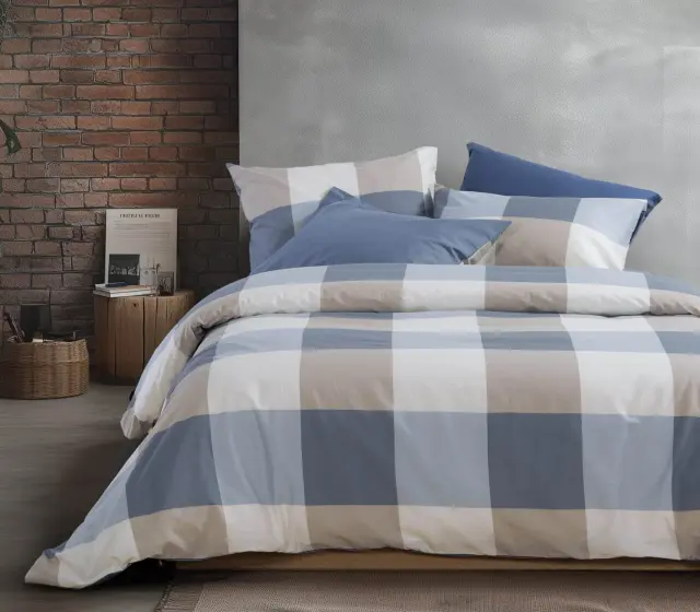 ΜΑΞΙΛΑΡΟΘΗΚΗ CASUAL CHECK 52Χ72 NEF-NEF HOMEWARE DENIM