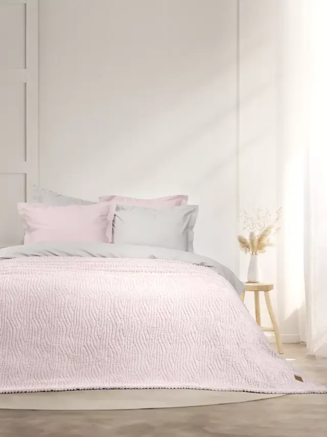 Κουβέρτα 220x240 Υπέρδιπλη 240gsm Fleece Nima Serenus 100% Πολυέστερ- Nude Pink