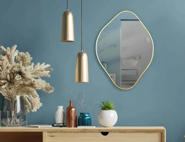 Διακοσμητικός καθρέπτης τοίχου Losange Come Ηome Deco Factory, ρόμβος, με διαστάσεις 60x44x1cm HD0113 3