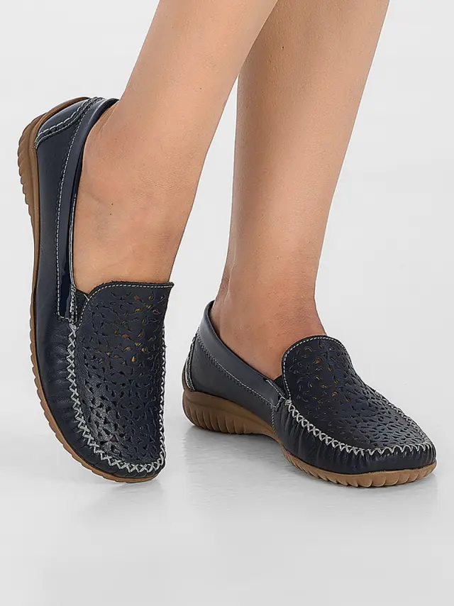 Gabor Μοκασίνια-Loafers Γυναικείο δέρμα Μπλέ GAB/46094 56-MIDNIGHT 2