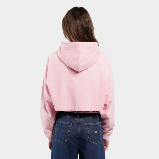 Tommy Hilfiger - Cropped Γυναικείο Φούτερ με Κουκούλα DW0DW14872-TG0 Ροζ - XL 2