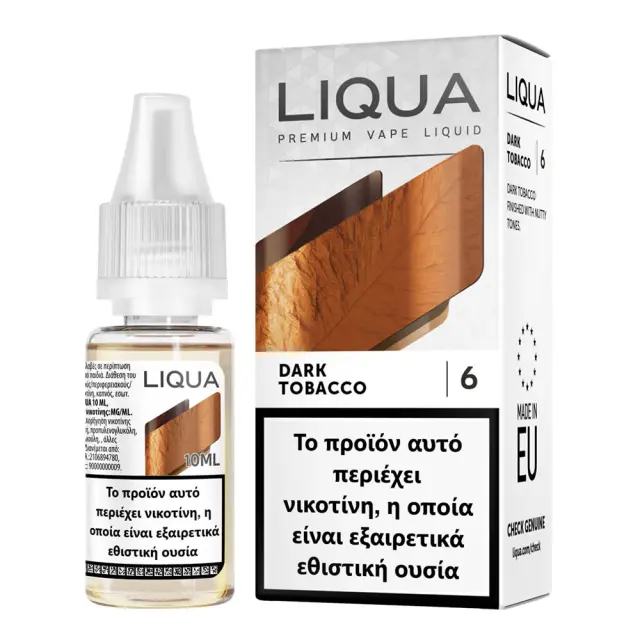 Liqua Dark Tobacco 6mg 10ml Υγρό Αναπλήρωσης