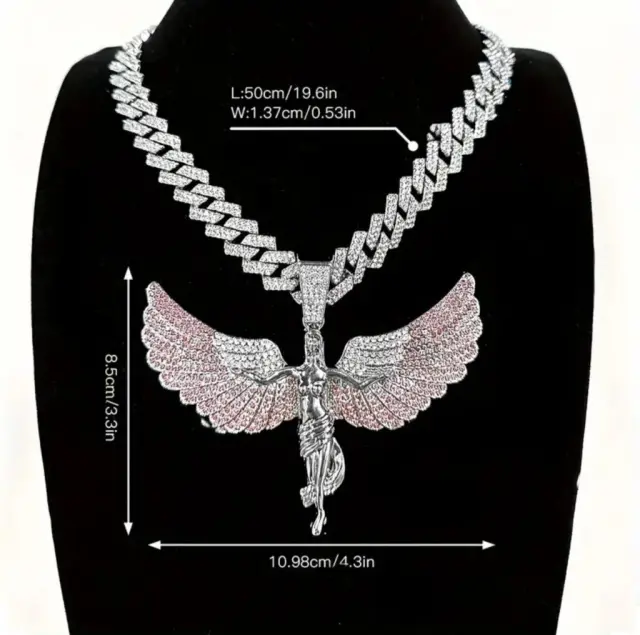 Ghetto Hip Hop Jewelry Angel Pendant Necklace 3