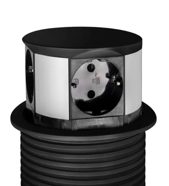 Αναδυόμενο Πολύμπριζο Push100 με 3 μπρίζες Schuko , 1 USB type A θύρα και 1 USB type C θύρα Emuca 5221214 2