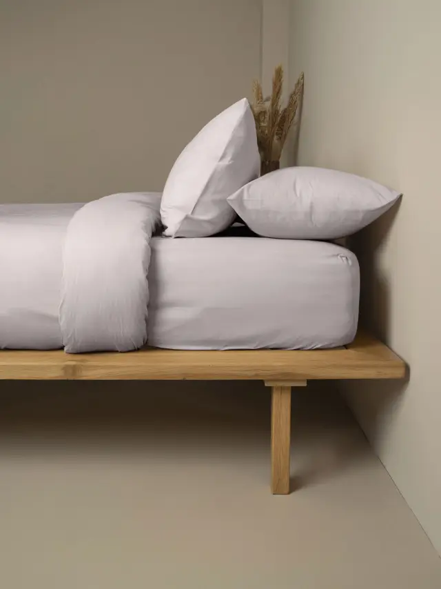 Σετ Σεντόνια Cotton Feelings 106 Light Grey Μονό με λάστιχο(105x205+30) Sunshine