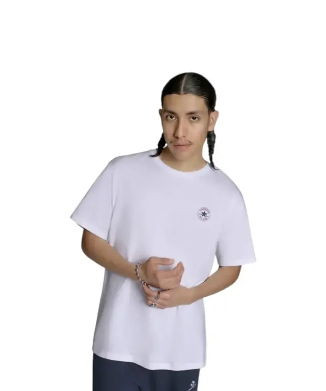 Converse - Ανδρικό T‑shirt Chuck Print Tee Standar Fit CVM5T565-100 Λευκό - S