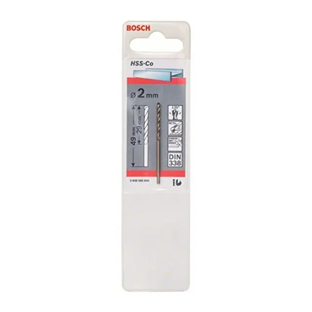 Τρυπάνι Ελικοειδές HSS Κοβαλτίου BOSCH 2mm