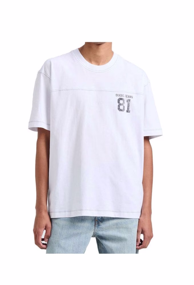 Guess T-shirt Λευκό Άσπρο
