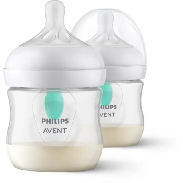 Philips Σετ Πλαστικά Μπιμπερό Natural Response Κατά των Κολικών με Θηλή Σιλικόνης για 0+ μηνών 125ml 2τμχ