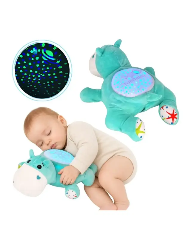 Woopie Baby Λούτρινος Ιπποπόταμος Ύπνου 2σε1 με Προβολέα