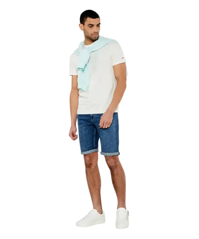 Tommy Hilfiger - Ανδρικό T-shirt με Λογότυπο DM0DM21863-YBH Εκρού 2