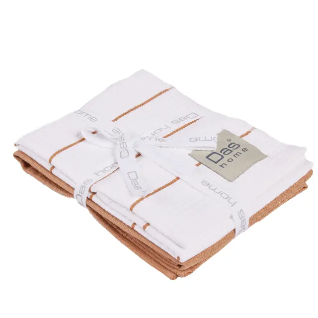 Das Home Σετ Ποτηροπανα 2Τμχ 30Χ50 0831 Teracotta - White Teracotta - White 2