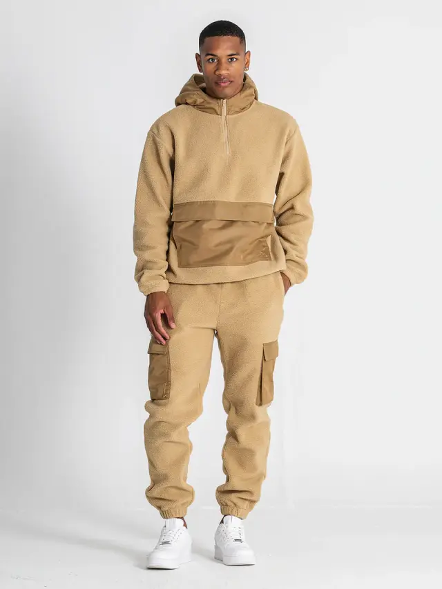 Gianni Kavanagh Ανδρικό SHERPA Φούτερ με Κουκούλα – Camel - XL