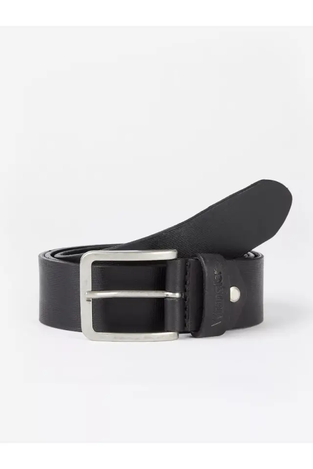 Wrangler STRUCTURED BELT W0F1U1100 Δερμάτινη Ζώνη - Black - 105