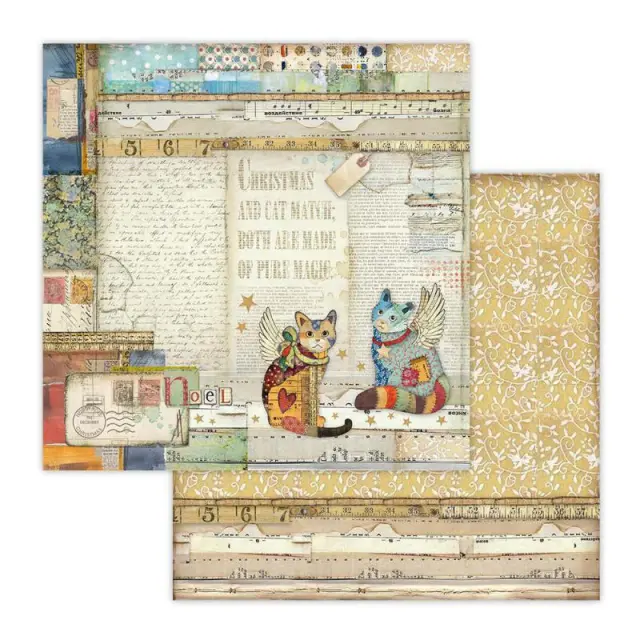 Χαρτί Scrapbooking Stamperia Διπλής Όψης - Paper Cats - 31x30cm