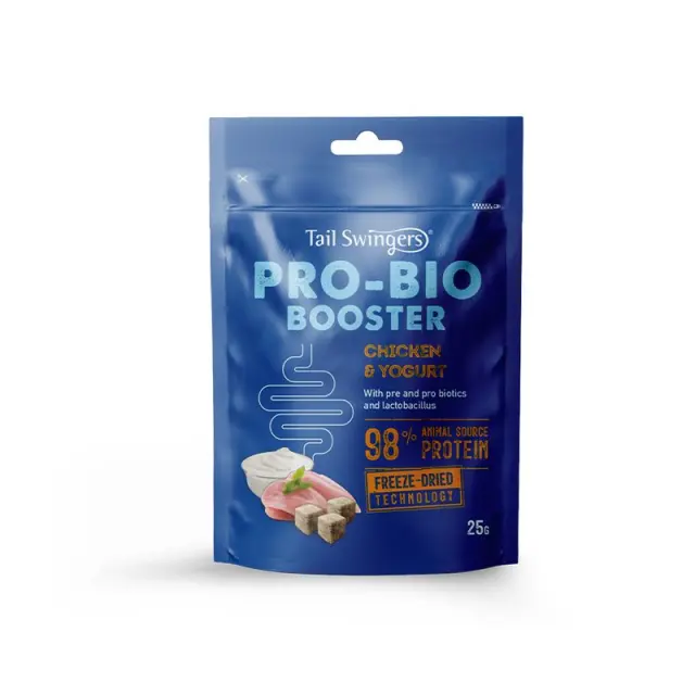 Tail Swingers Freeze Pro-Bio Booster Λιχουδιές με Κοτόπουλο & Γιαούρτι 25gr
