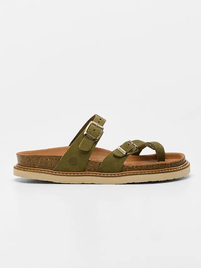 Genuins Πέδιλα Γυναικείο δέρμα Nubuck Πράσινο GEN/DUBLIN VELOUR G106536 KHAKI 3