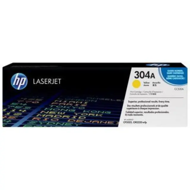 HP 304A Γνήσιο Toner Laser Εκτυπωτή Κίτρινο 2800 Σελίδων (CC532A)