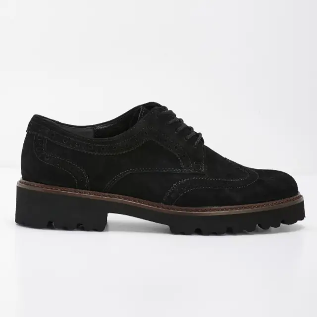 Gabor Δετά-Oxfords Γυναικείο δέρμα Nubuck Μαύρο GAB/05244 17-SCHWARZ
