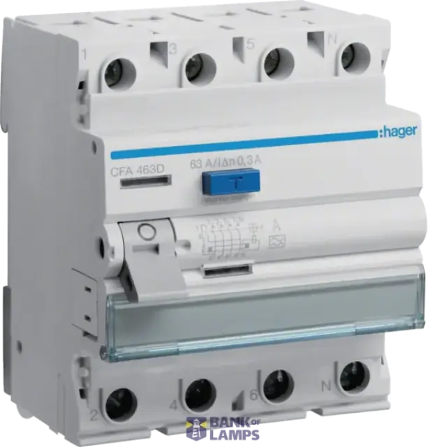 Differential switch 4P 63A, 300mA, type A