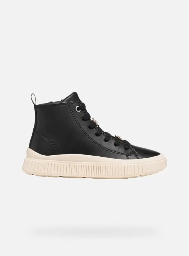 Παιδικό Παπούτσι για Κορίτσι Geox J Laquinny Girl Black Charms (Μεγέθη 28-36) ΜΑΥΡΟ