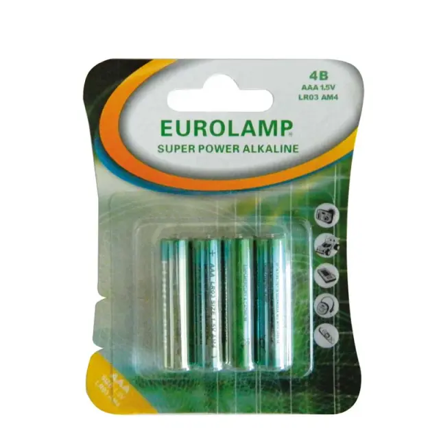 Μπαταρίες αλκαλικές EUROLAMP AAA, 4 τεμ