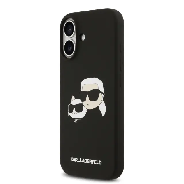Karl Lagerfeld Liquid Silicone Double Heads MagSafe Case for iPhone 17 Black 2