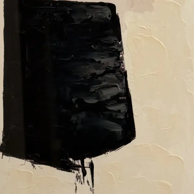 Πίνακας τοίχου Obraz COAL 105‑9828 60x80 minimal wall art Άσπρο Μαύρο Μπεζ 2