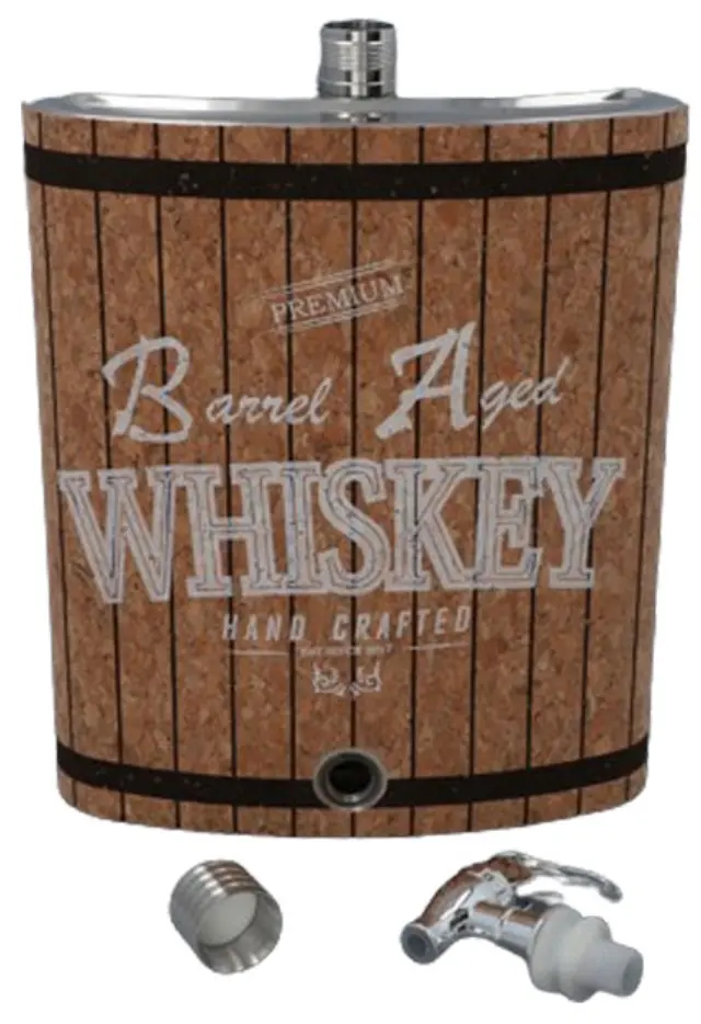 Hip Flask Δοχέιο Φλασκί Ποτού Whiskey Γίγας με Βρυσάκι (F3513) - 3840ml 2