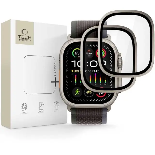 Tech-Protect Glass Ring 2-Pack Apple Watch Ultra 1 / 2 / 3 / 4 (49 mm) Τιτάνιο